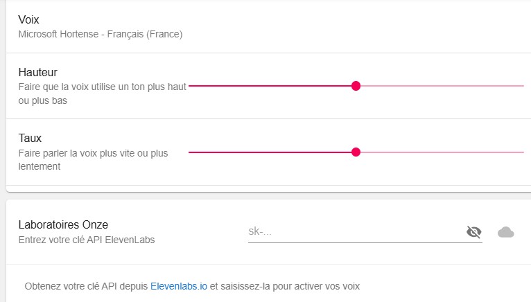 image Paramètres - Discours