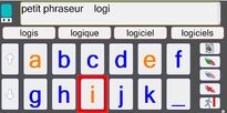 Petit Phraseur - Logiciel de communication alphabétique avec lettres agrandies,  et aide vocale