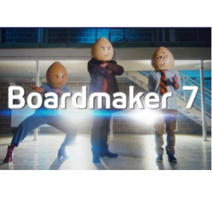 3 personnages présentent Boardmaker 7