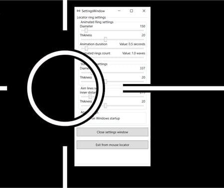 Mouse Locator - utilitaire gratuit d’aide à la localisation du curseur sous Windows 10
