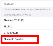Réception en mode Bluetooth