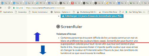 Screen Ruler mode soulignage (ligne de couleur suivant le curseur)