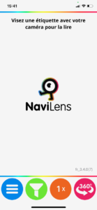 Application Navilens - visez une étiquette avec votre caméra pour la lire