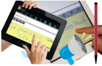 HandySpeech : communiquer par écrit sur tablette IOS au doigt ou au stylet, avec restitution par voix de synthèse