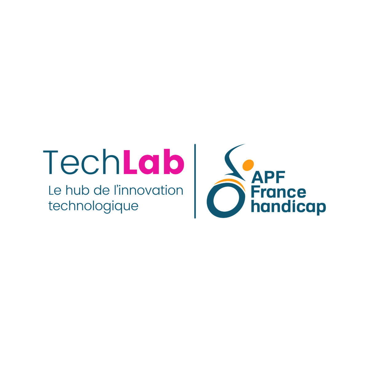 Logo TechLab, le hub de l'innovation technologique, par APF France handicap