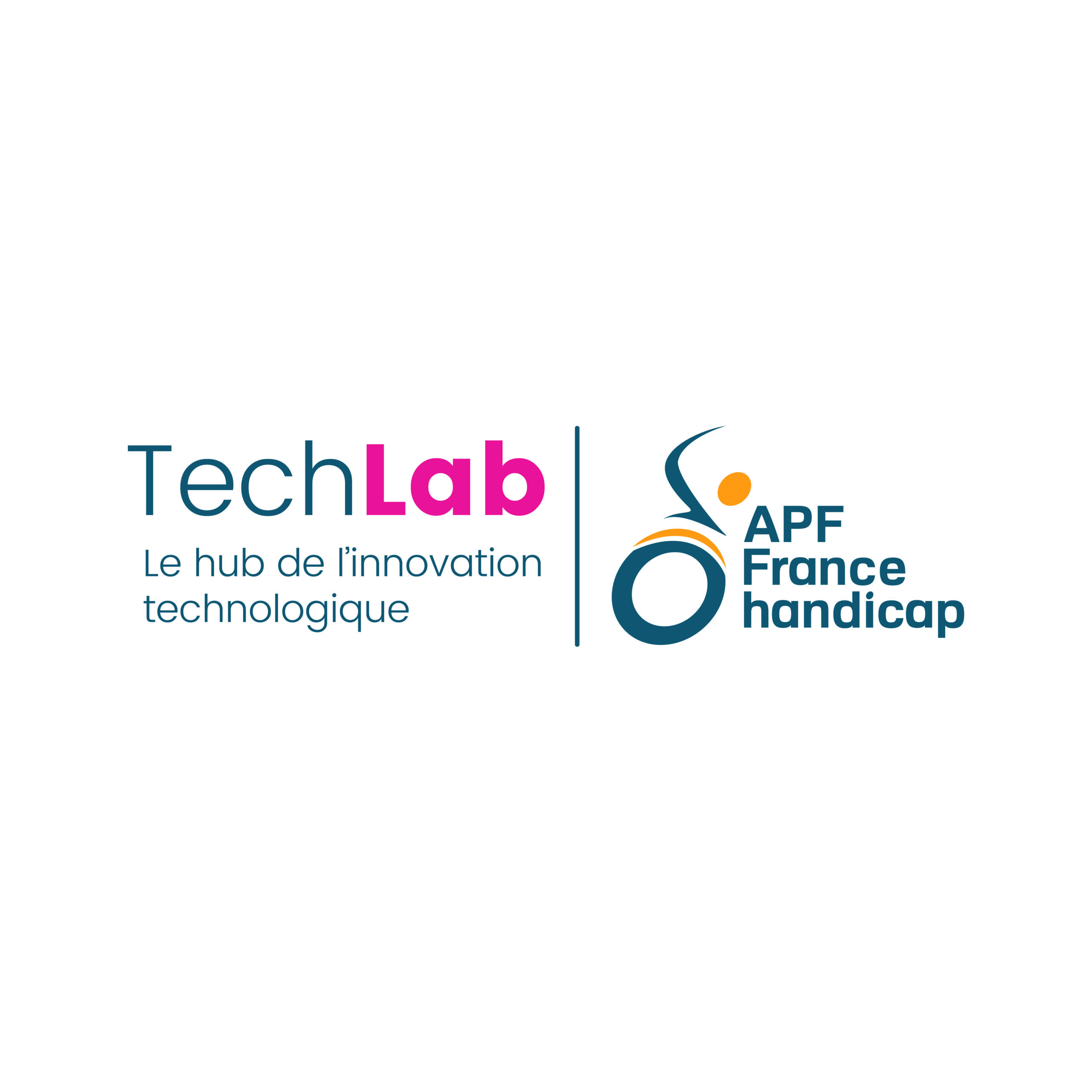 Logo TechLab, le hub de l'innovation technologique, par APF France handicap
