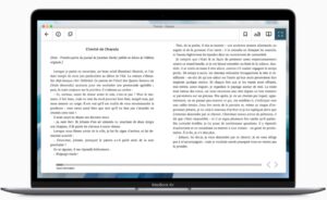 Thorium Reader : Affichage d'un livre en plein écran
