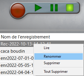 PaMus MP3 Recorder : renommer un fichier