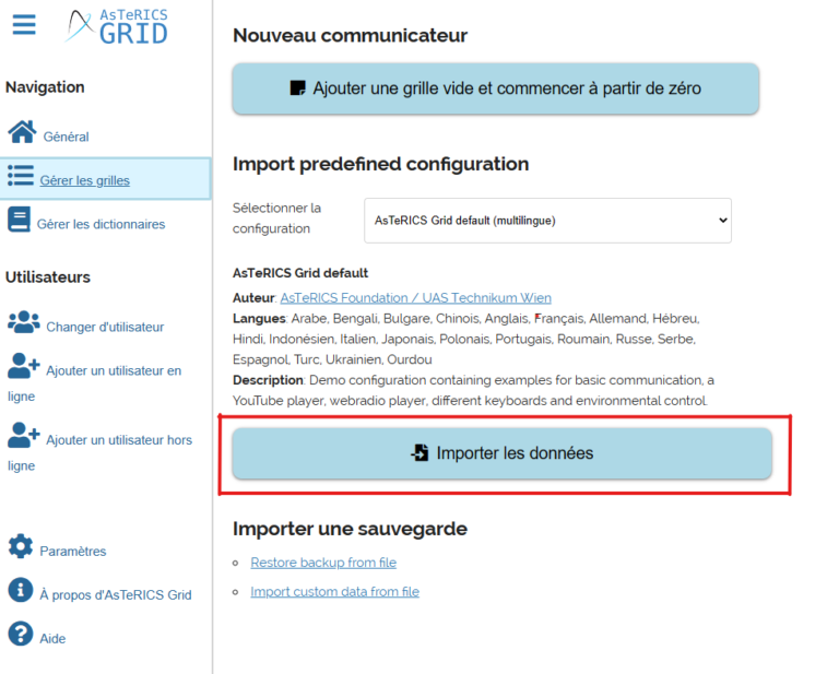 AsTeRICS Grid - Techlab APF France handicap