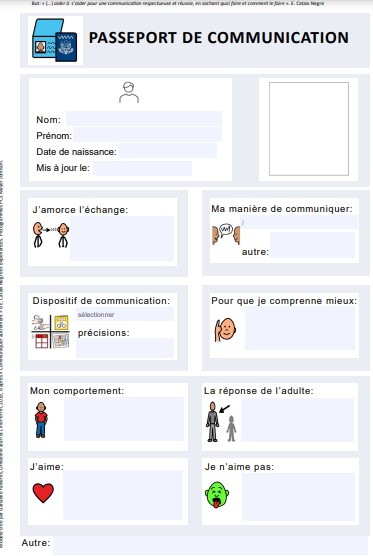 image Passeport de communication 1 page Caapratik