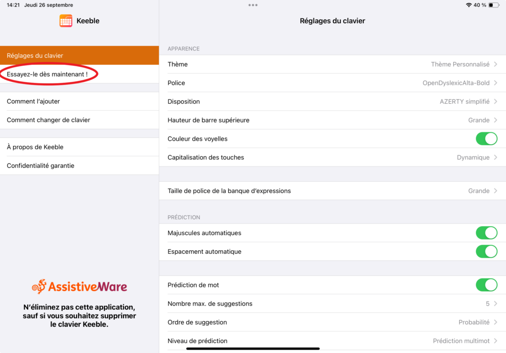 Pour visualiser les modifications