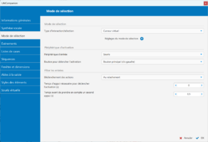 Réglages recommandés pour le mode de sélection dans LifeCompanion