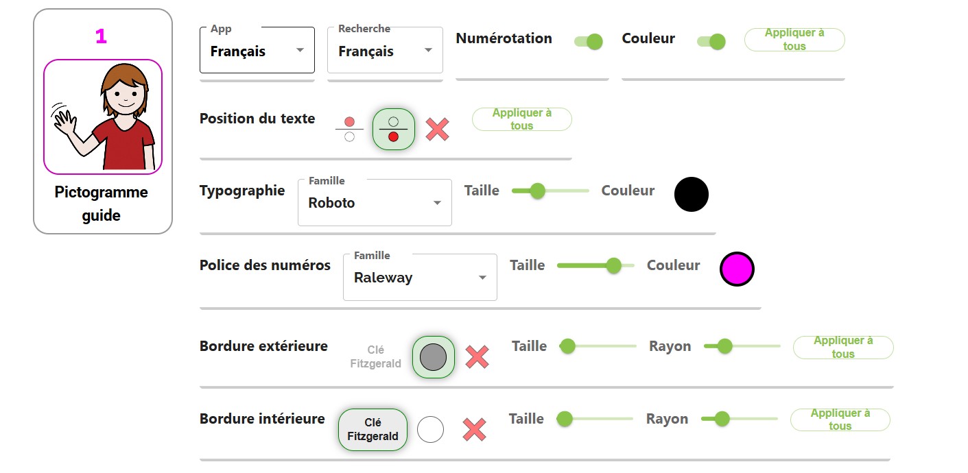 image Paramètres par défaut