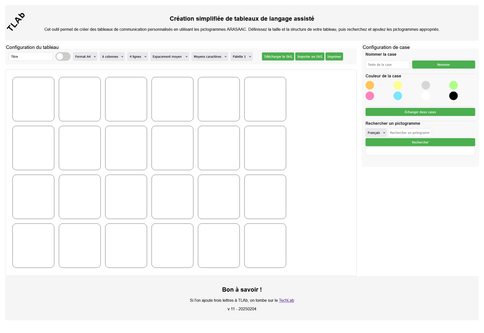 Interface du logiciel TLAb