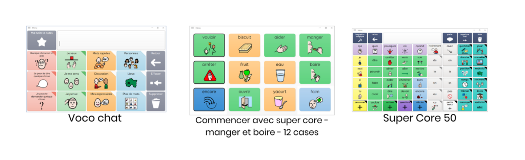 Aperçu des ensembles de pages : VocoChat et Super Core