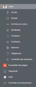Le menu de configuration de Grid 3