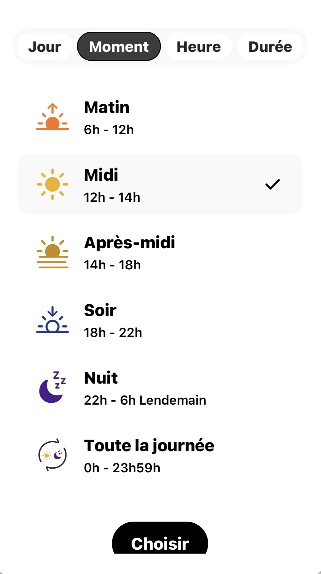 Date et heure d'un évènement