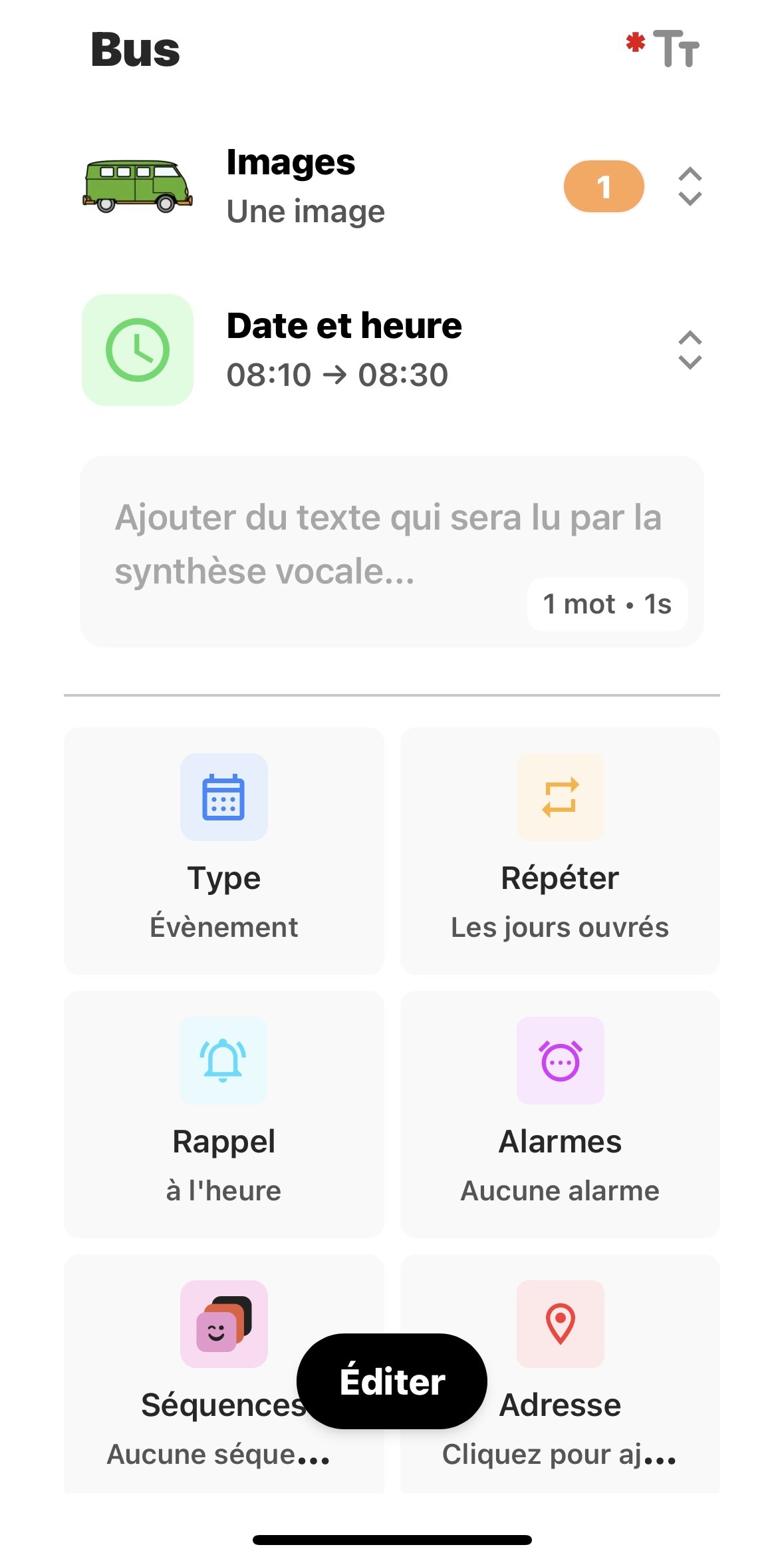 image Editer un évènement