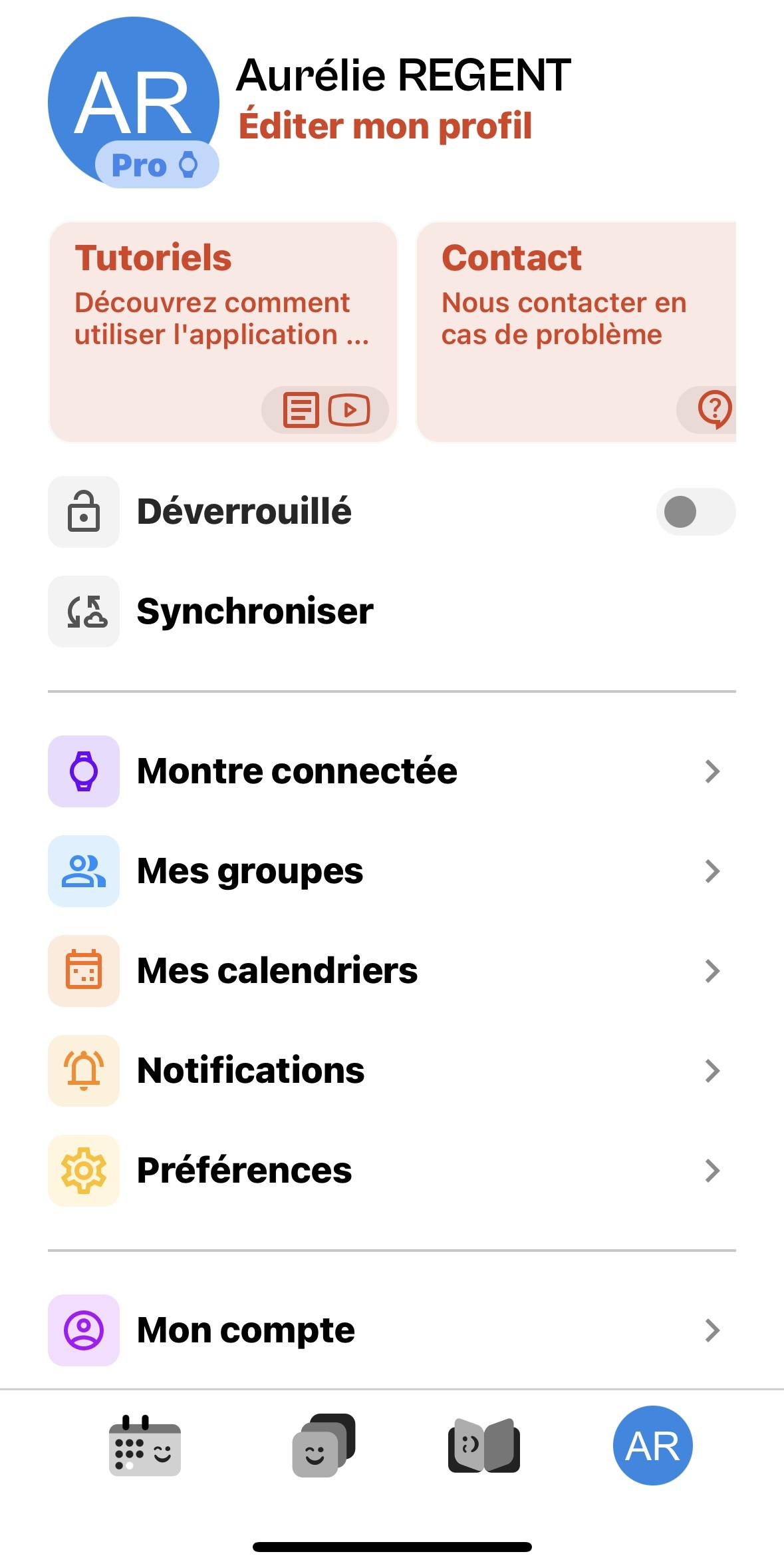 image panneau des paramètres 