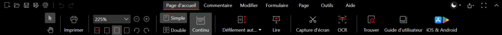 PDFGear - Menu général