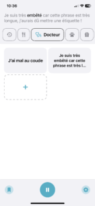 Lecture d'une phrase en cours : affichage du texte et surlignage