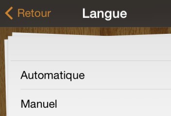 image Choix de la langue pour la saisie prédictive