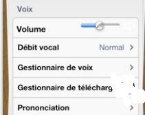 image Le réglage de la voix