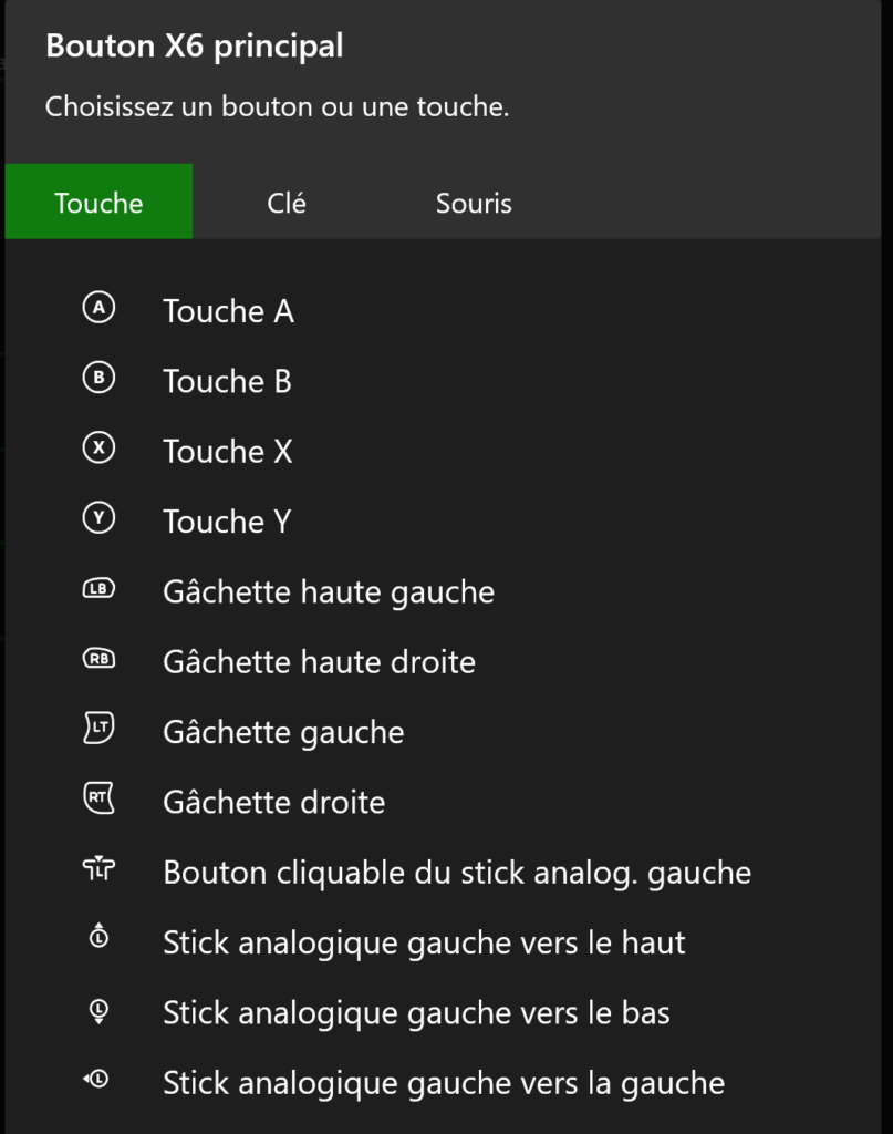 Accessoires Xbox - Liste des fonctions
