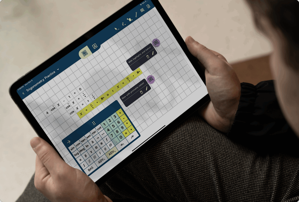 ModMath est disponible sur tablette iOS et Android