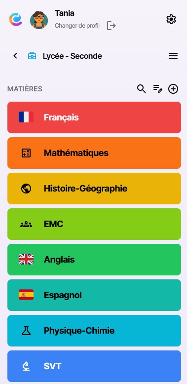 Classicom - Modèle classeur de seconde
