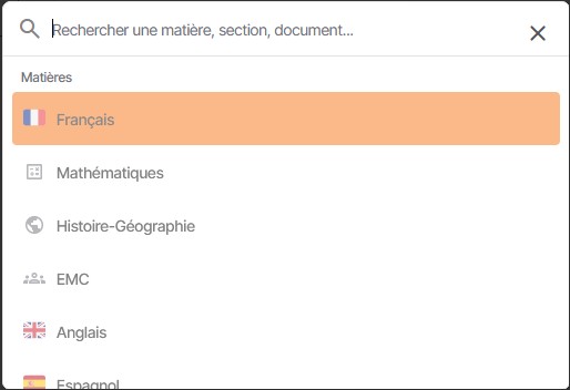 Classicom - fonction recherche