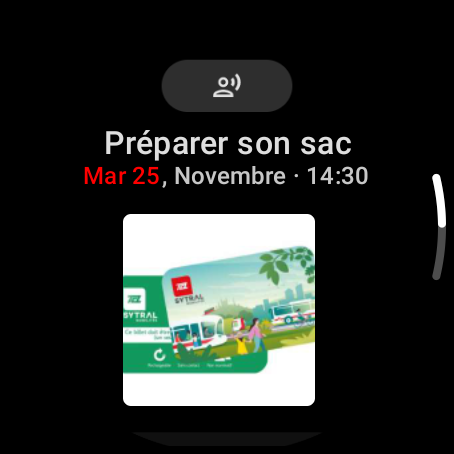 image séquence lorsqu'on clique sur un évènement