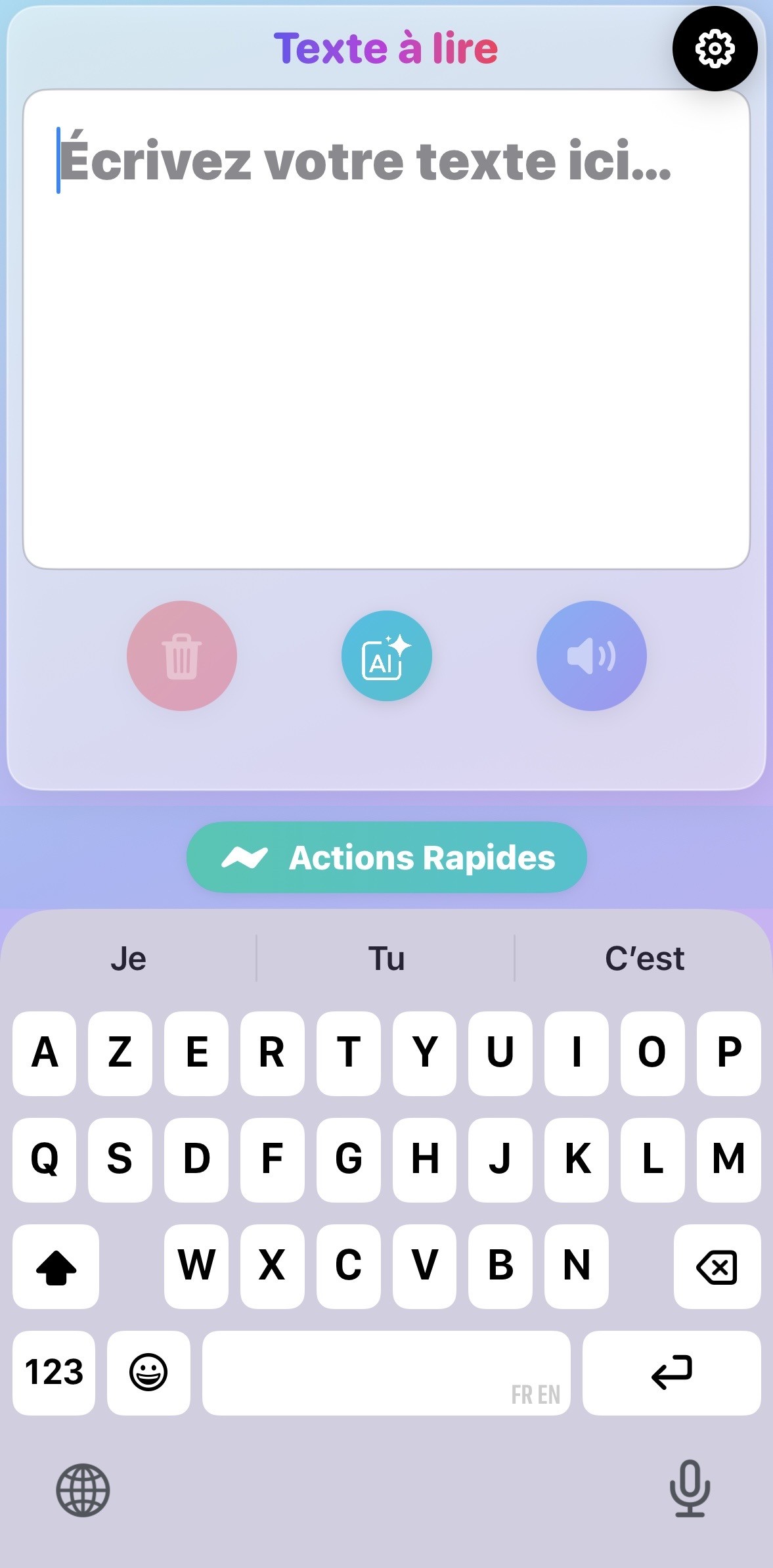image Le clavier de la première page
