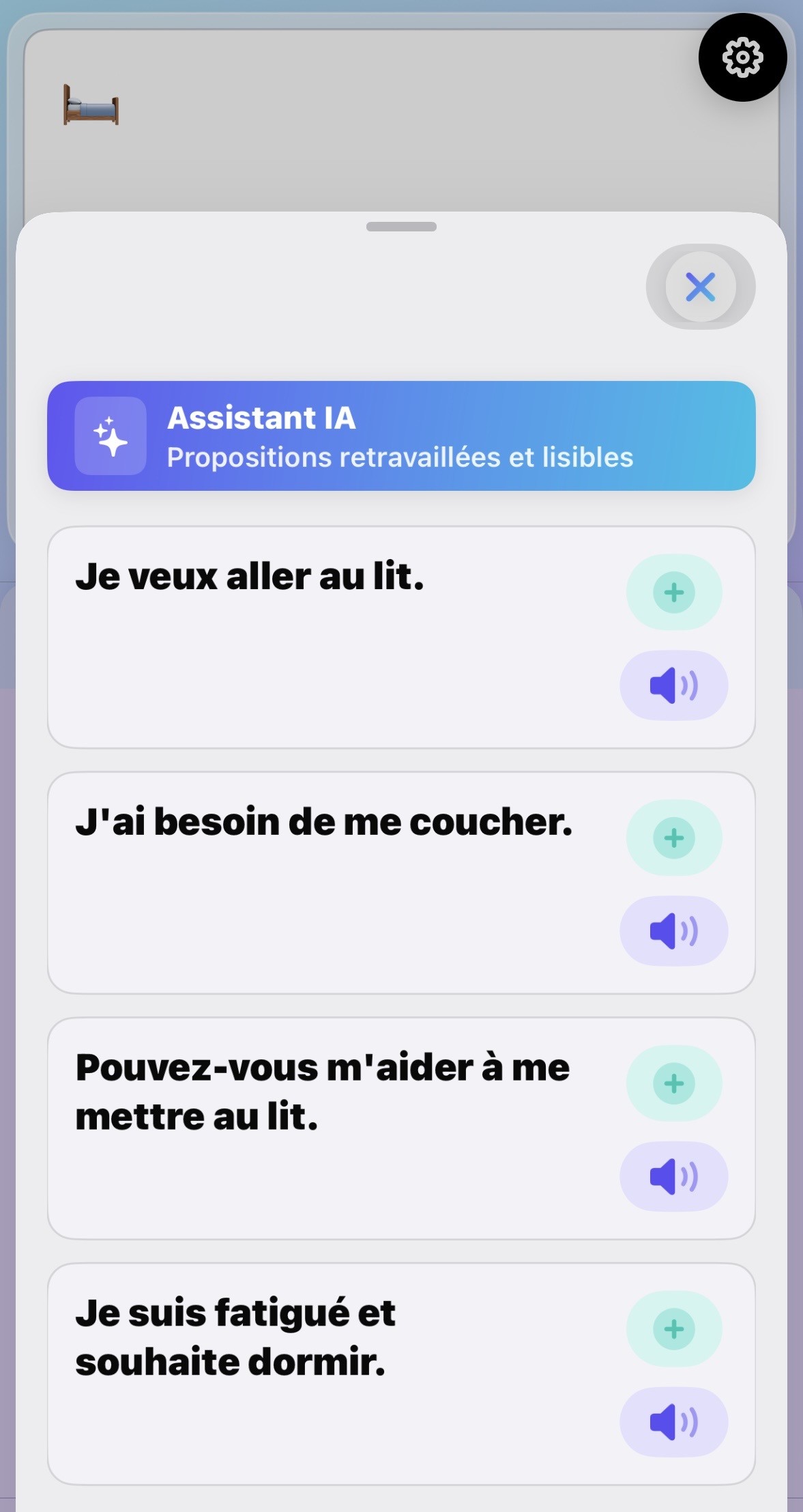 Phrases générées par IA à partir de l'emoji Lit