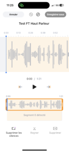 Modification du fichier audio
