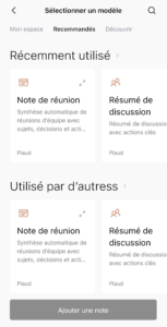 Choix du modèle de transcription