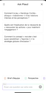 Fonctionnalité Ask Plaud