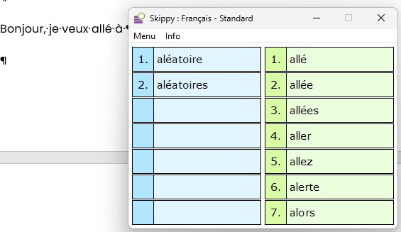 SprintPlus 3 - Skippy - prédiction de mots