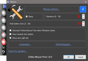 Clikka Mouse Free- Barre outils
