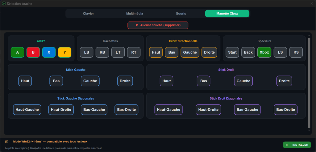 Accessibility Controller - Actions manette Xbox