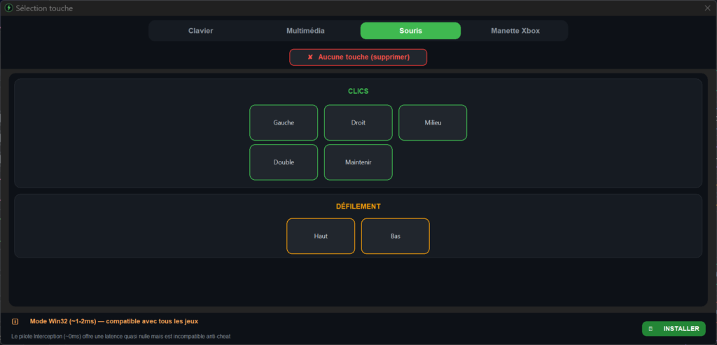Accessibility Controller - Actions souris