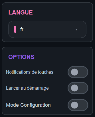 Accessibility Controller - Langues et options
