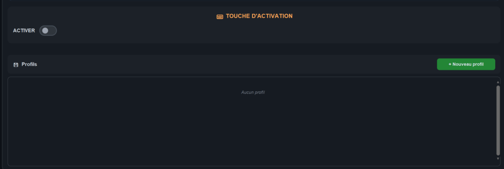 Accessibility Controller - Touche d'activation et création de profils
