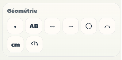 Boîte à outils géométrie
