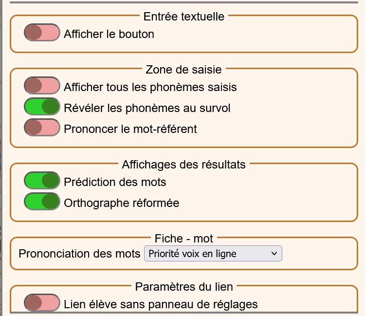 Paramètres Dikomit suite