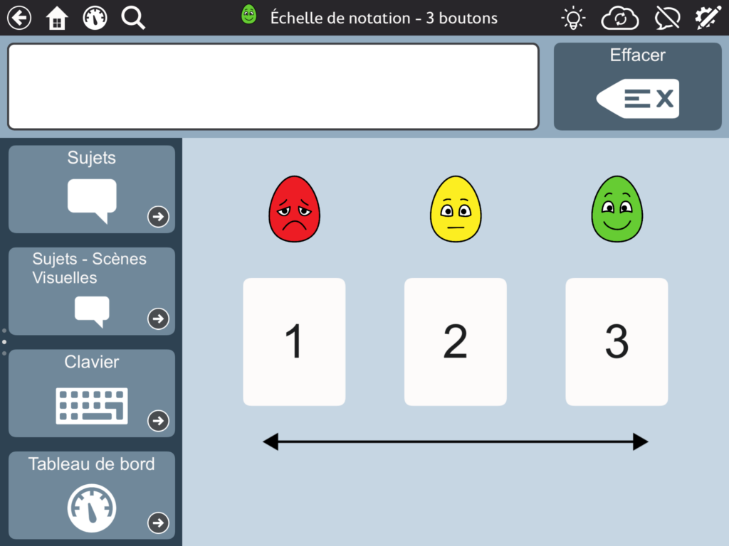 image Echelle de notation - 3 boutons